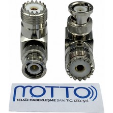 Motto Bnc Erkek SL16 – Uhf Dişi Sağ Açılı 90° Rf Konnektör