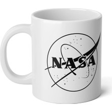 Ivart Nasa Logo Baskılı Premium Porselen Kupa Bardak-Motto-Hediye