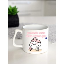 Ivart Prensesler Hasta Olmaz Nazara Gelir Baskılı Premium Porselen Kupa Bardak-Motto-Hediye