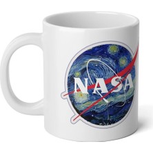 Ivart Nasa Logo Baskılı Premium Porselen Kupa Bardak-Motto-Hediye