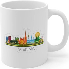 Ivart Vienna Viyana Şehir Temalı Baskılı Premium Porselen Kupa Bardak