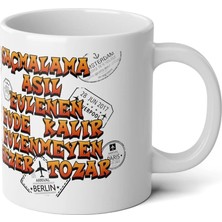 Ivart Saçmala Asıl Evlenen Evde Kalır Baskılı Premium Porselen Kupa Bardak-Hediye