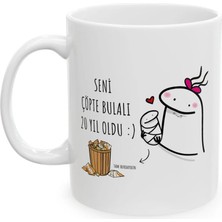 Ivart Kişiye Özel Seni Çöpte Bulalı 35 Yıl Oldu  Baskılı Porselen Kupa Bardak-Doğum Günü-Hediye