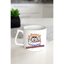 Ivart Işıltılı Hayatımız Dillerde Baskılı Porselen Standart  Kupa Bardak-Yeni Yıl-Hediye-Kedi