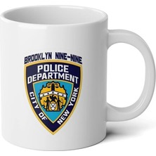 Ivart New York Şehir Polisi Baskılı Premium Porselen Kupa Bardak