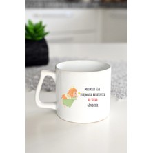 Ivart Kişiye Özel Melekler Size Ulaşamazsa Ad Gönderir Baskılı Porselen Latte Kupa Bardak-Doğum Günü