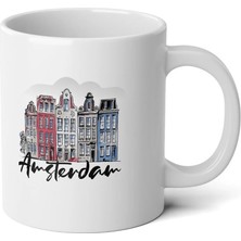 Ivart Amsterdam Baskılı Premium Porselen Kupa Bardak