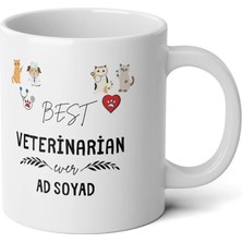 Ivart Kişiye Özel Gelmiş Geçmiş En Iyi Veteriner Baskılı Premium Porselen Kupa Bardak-Motto-Hediye