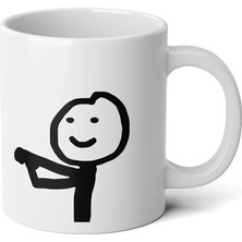 Ivart Hareket Çeken Adam Baskılı Premium Porselen kupa bardak - Nah