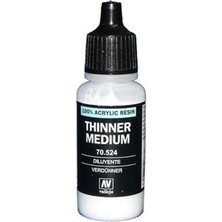 Vallejo 70524 18 Ml. Tiner Medium (Renk Açıcı), Model Boyası