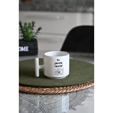 Ivart Bu Yakışıklılık Şaka Mı? Baskılı Premium Porselen T Kulplu Kupa Bardak-Nescafe & Latte Fincanı-Motto
