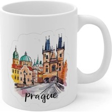 Ivart Prague Prag Çekya Şehir Temalı Baskılı Premium Porselen Kupa Bardak