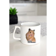 Ivart Hamster-Chaos Coordinator-Kaos Koordinatörü Baskılı Porselen Standart Lüks Kupa Bardak-Hediye-Nah