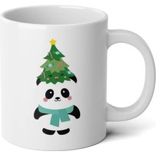 Ivart Yılbaşı Temalı Panda Baskılı Premium Porselen kupa bardak