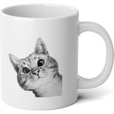 Ivart Kedi Baskılı Premium Porselen Kupa Bardak-03