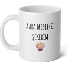 Ivart Aura Meselesi Şekerim Baskılı Porselen Standart  Kupa Bardak-Motto-Hediye