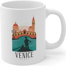 Ivart Venice - Venedik Italya Şehir Temalı Baskılı Premium Porselen Kupa Bardak