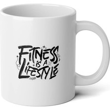 Ivart Fitness Is A Life Style Baskılı Premium Porselen kupa bardak