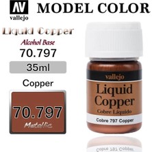 Vallejo 70797 35 Ml. (218) Copper (Alcohol Based), Metal Pigmentli Alkol Bazlı Model Boyası