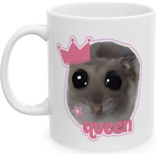 Ivart Queen Hamster-Kraliçe Baskılı Porselen Standart Kupa Bardak-Hediye