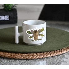 Ivart Are You Peri - Sen Peri Misin - Kedi Baskılı Porselen T Kulplu Kupa Bardak-Hediye