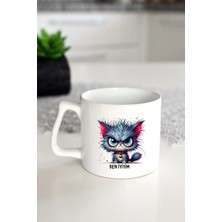 Ivart Ben Iyiyim Baskılı Porselen Latte Kupa Bardak-Doğum Günü-Hediye-Kedi