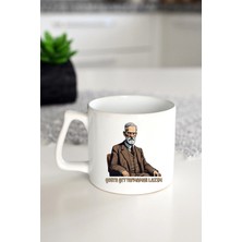 Ivart Sigmund Freud- Çokta Şey Yapmamak Lazım Baskılı Porselen Lüks Kupa Bardak-Hediye-Motto