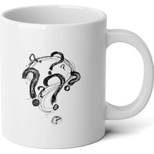 Ivart Soru Işareti Çoklu Baskılı Premium Porselen kupa bardak