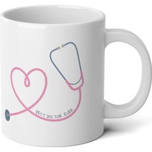 Ivart Best Doctor Ever Baskılı Premium Porselen Kupa Bardak-Doktor