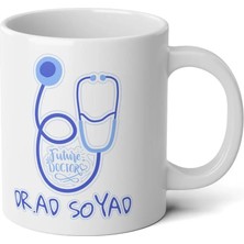 Ivart Kişiye Özel Geleceğin Erkek Doktoru Baskılı Premium Porselen Kupa Bardak-Hediye-Motto
