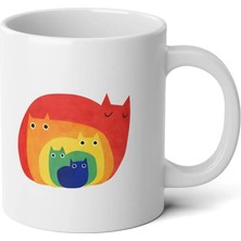 Ivart Kedi Baskılı Premium Porselen Kupa Bardak--01