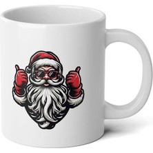 Ivart Yılbaşı Temalı Ok Noel Baba Baskılı Premium Porselen kupa bardak