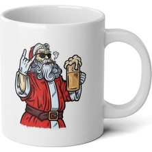 Ivart Yılbaşı Temalı Noel Baba Baskılı Premium Porselen kupa bardak