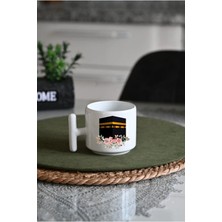 Ivart Kabe Temalı Baskılı Premium Porselen T Kulplu Kupa Bardak-Nescafe & Latte Fincanı-Motto