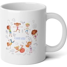 Ivart Kişiye Özel Öğretmenler Gününe Özel-Beden Öğretmeni-Baskılı Premium Porselen kupa bardak