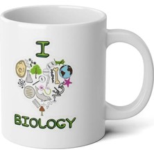 Ivart Kişiye Özel Öğretmenler Gününe Özel-Biyoloji Öğr.-2-Baskılı Premium Porselen Kupa Bardak