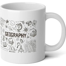 Ivart Kişiye Özel Öğretmenler Gününe Özel-Coğrafya-Baskılı Premium Porselen Kupa Bardak