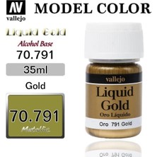 Vallejo 70791 35 Ml. (212) Gold (Alcohol Based), Metal Pigmentli Alkol Bazlı Model Boyası