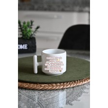 Ivart Ben Kendimden Çok Memnunum Allah Razı Olsun Baskılı Porselen T Saplı Kupa Bardak-Motto-Yıldız