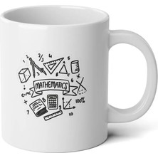 Ivart Kişiye Özel Öğretmenler Gününe Özel-Matematik Öğr.-Baskılı Premium Porselen Kupa Bardak