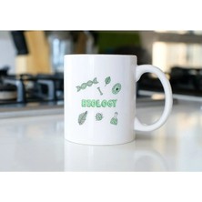 Ivart Kişiye Özel Öğretmenler Gününe Özel-Biyoloji Öğret-Baskılı Premium Porselen Kupa Bardak