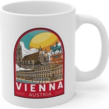 Ivart Vienna Şehir Temalı Baskılı Premium Porselen Kupa Bardak-Viyana