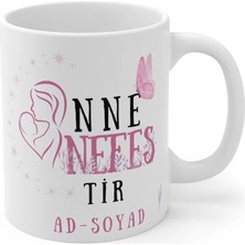 Ivart Anneler Günü Hediyesi - Kişiye Özel Anne Nefestir Baskılı Premium Porselen Kupa Bardak