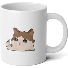 Ivart Ağlayan Kedi Baskılı Premium Porselen Kupa Bardak