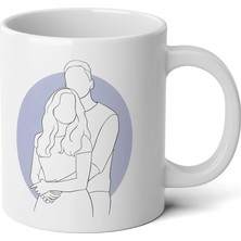 Ivart Kişiye Özel Sevgililer Günü Çift Taraflı Baskılı Premium Porselen Kupa Bardak