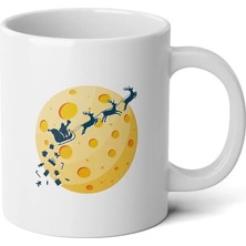Ivart Yılbaşı Temalı Noel Baba Geyik Baskılı Premium Porselen kupa bardak
