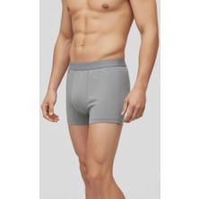 Balkonda Erkek Boxer Şort 4'lü Paket Esnek Pamuklu Slim Fit - Galaksi