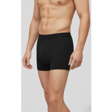 Balkonda Erkek Boxer Şort 4'lü Paket Esnek Pamuklu Slim Fit - Galaksi