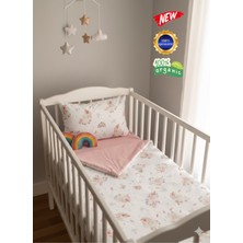 Özgürce 4’lü Organik Pamuk Unicorn Bebek Yatak Takımı, 3 Renk, Unisex