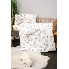 Özgürce Yumuşak ve Rahat Bebek Nevresim Takımı, Pembe, %100 Pamuk